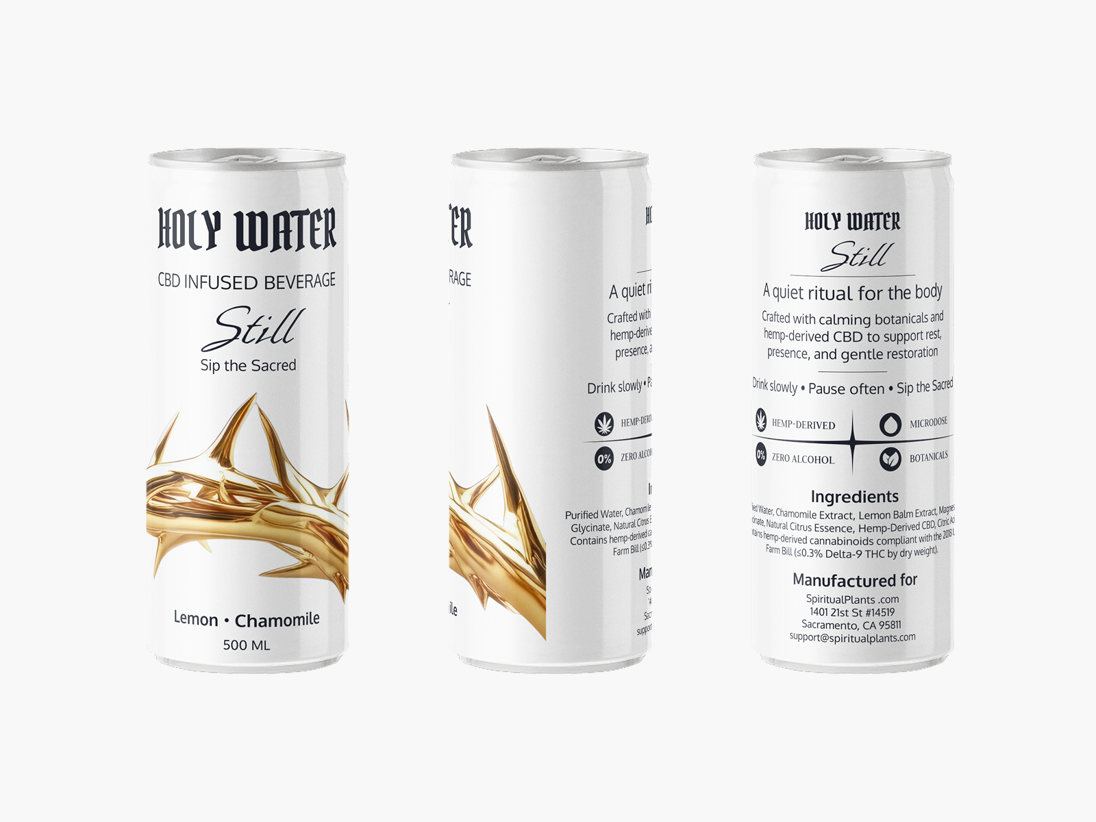 Holy Water | CBD beverage can design