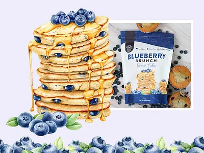 Food Packaging Watercolor Illustration branding commission custom illustration design drawing food food illustration hand drawn illustration packaging packaging design watercolor design watercolor food watercolor illustration