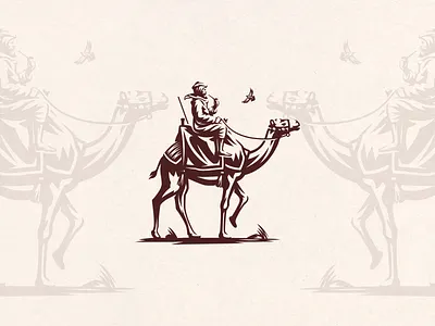 BEDOUIN branding engraving graphic design illustration logo vintage