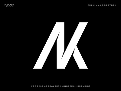 Lettermark NK Logo 3d animation app art branding design flat illustration logo ui