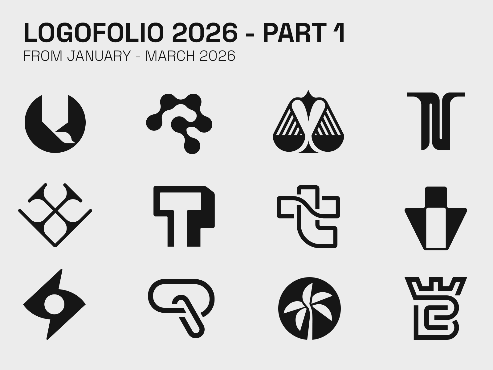 Logofolio 2026 - Part 1 animal bird branding business company design folio letter logo mark minimal monogram saas samadaraginige simple startup