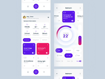 Smart Home Control Devices | Virtual Assistant application design aumation behance project clean figma graphics home automation inspiration mobile app monitor power consumption product design smart devices smart home app smarthome ui design ux