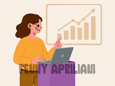 Performance Analytics Visualization analysis business cartoon character chart computer data employee futuristic innovation interior laptop office online success technology visualization work working workplace