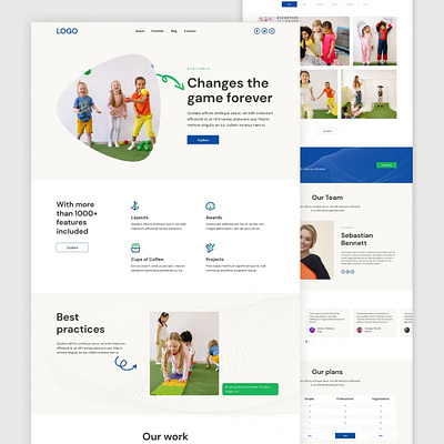 A landing page 3d animation branding design graphic design illustration logo ui