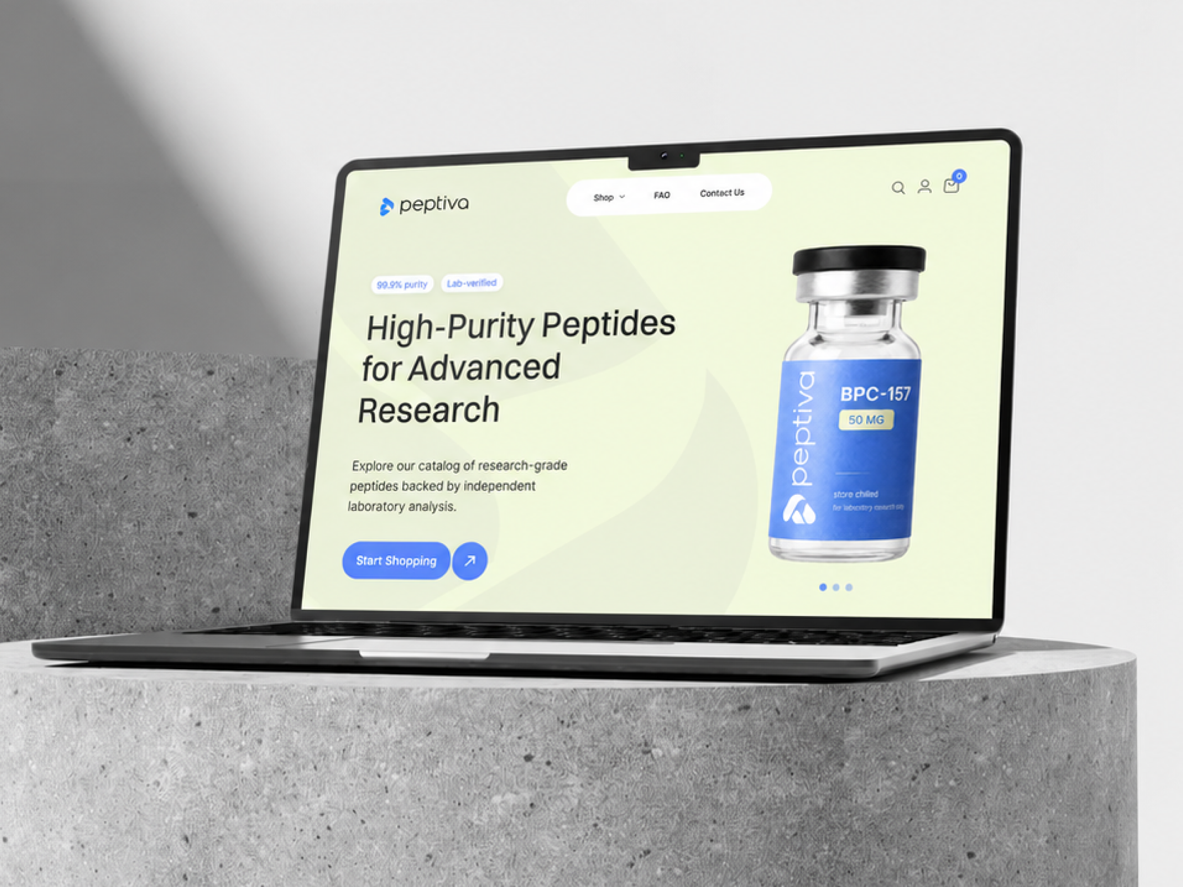 Peptiva — eCommerce Website for Research Peptides
