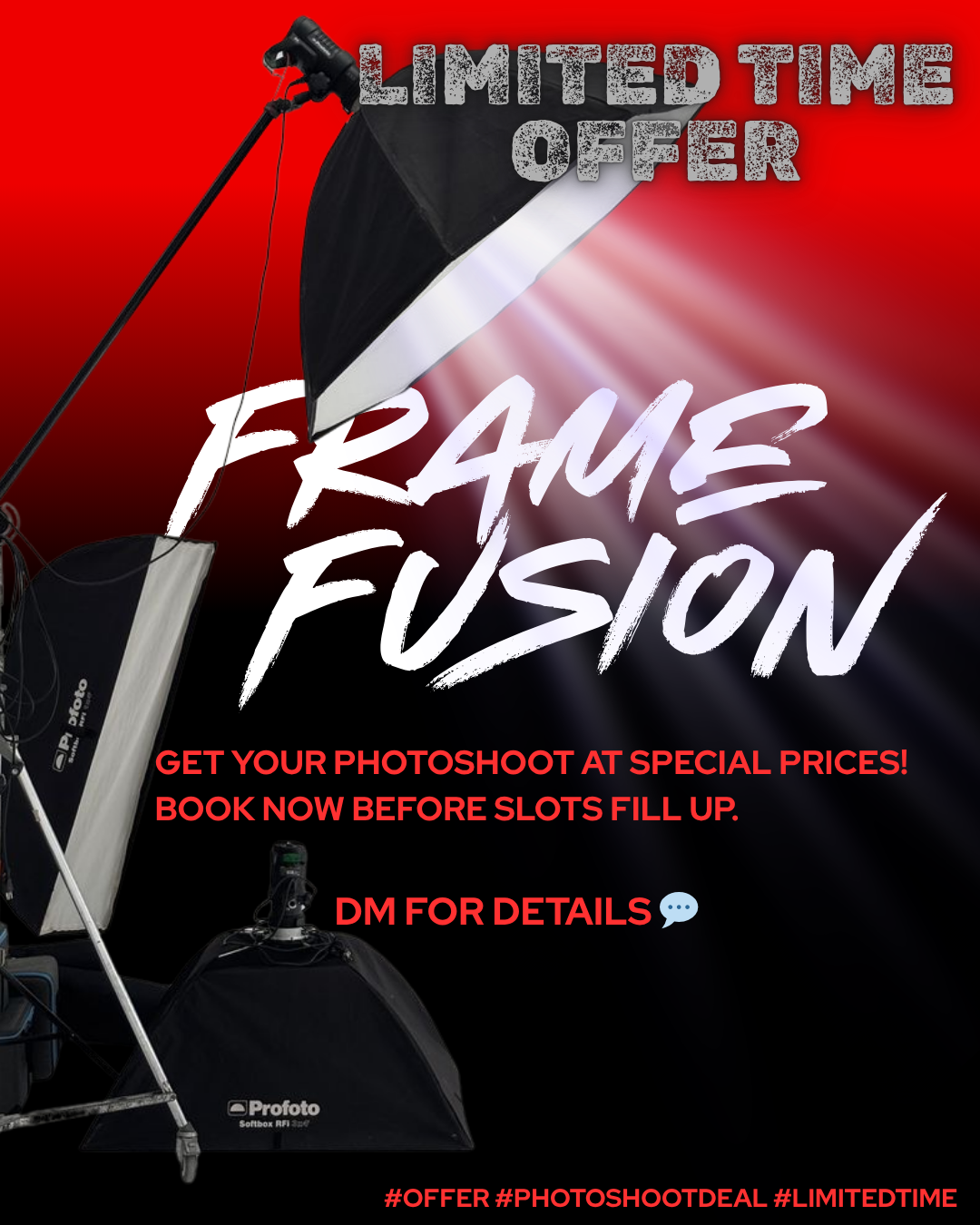 Frame Fusion – Photoshoot Promotional Poster branding design graphic design logo