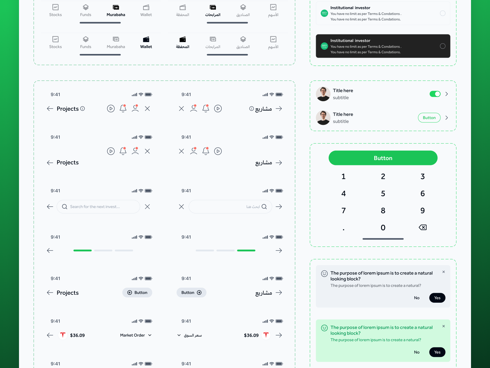 Awaed mobile design system appdesign colores componentlibrary components design system designops designsystem digitalproduct figma fintech tokens type scale ui uidesign uxdesign