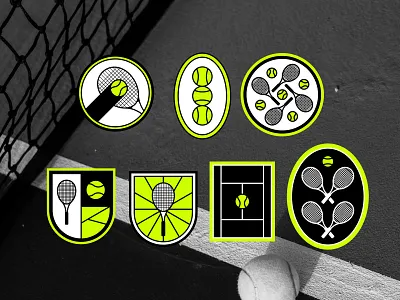 Tennis Badges badges logo net racket simple sport sport logo tennis tennis badge tennis ball tennis court wimbledon