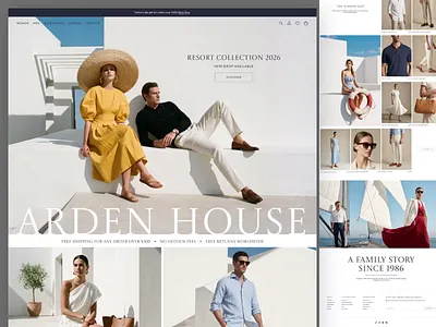 Fashion E-commerce Website Design apparel website clothing brand clothing store e commerce ecommerce ecommerce website fashion fashion brand fashion campaign fashion ecommerce fashion store fashion website landing page luxury fashion online shop online store shopify web design