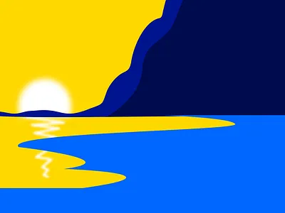 sunset design graphic design illustration minimalist vector