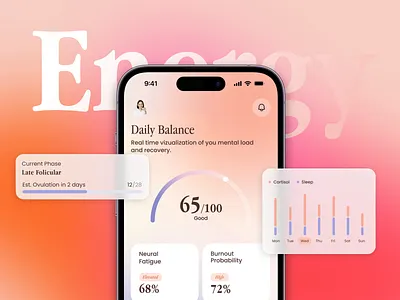Veil - AI Mental Recovery App ai app ai health animation app design app ui application design fintech app graphic design healthcare app hormone tracking hormone tracking app ios app mental health app mobile app mobile design motion graphics saas app startup app wellness app women health app