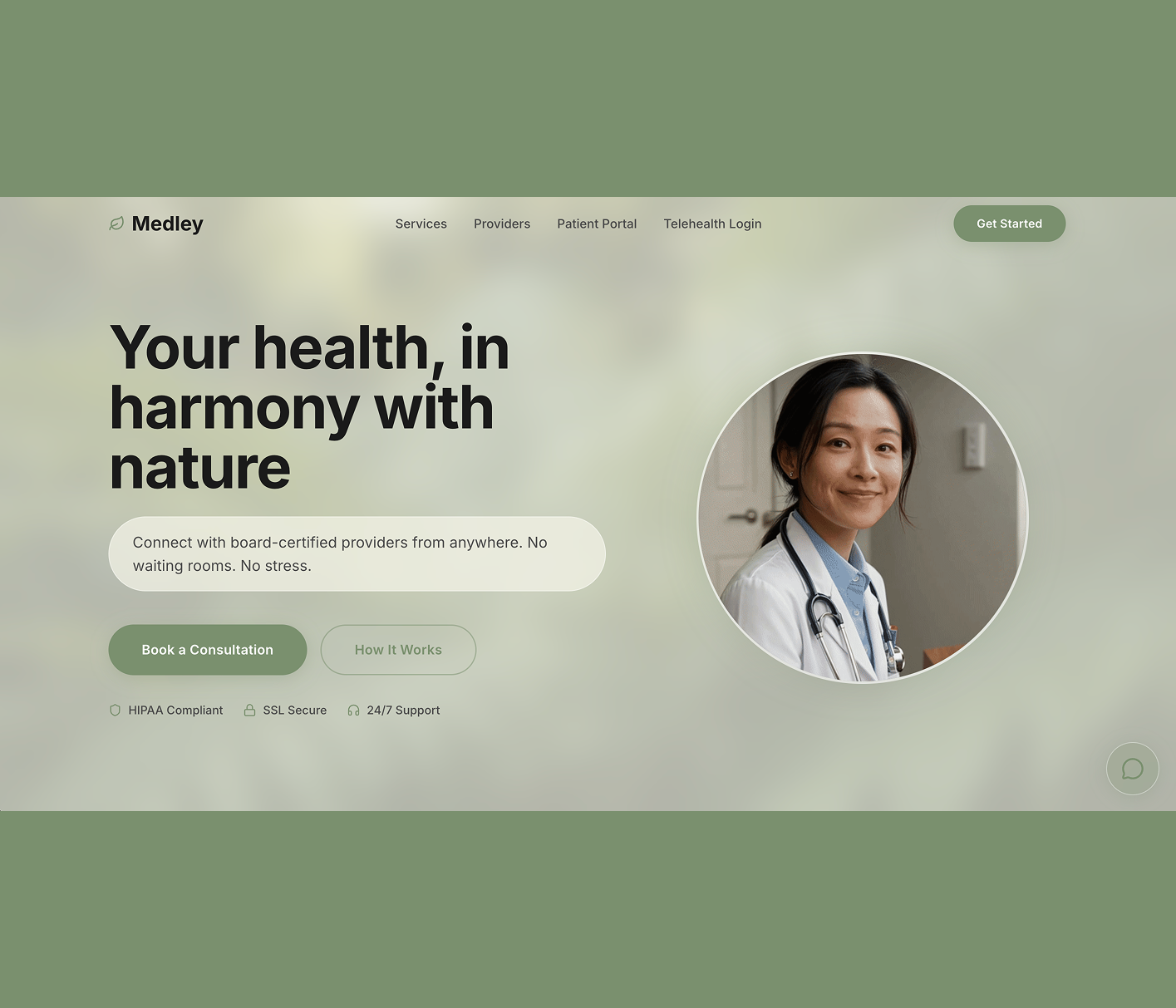 Medley Telehealth branding design environmental glass glassmorphism graphic design health healthcare medical natural startup telehealth ui ux web design website design