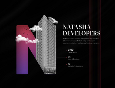 NATASHA ATLANTIS - Landing Page Design animation graphic design illustration landing page typography ui webdesign