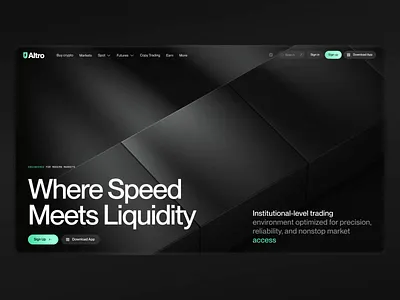 Altro - Trading Platform animation banking blockchain crypto crypto platform crypto trading cryptocurrency finance finance landing page fintech fintech design fintech landing page investment prediction market saas trading web design
