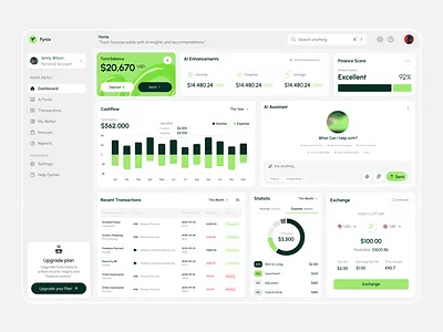 Finance Management Dashboard finance nterface product service startup ui ux web