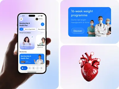 Doctor Appointment Mobile App app appointment health care healthapp healthcare app medicine app minimal online doctor booking pharmacy app web