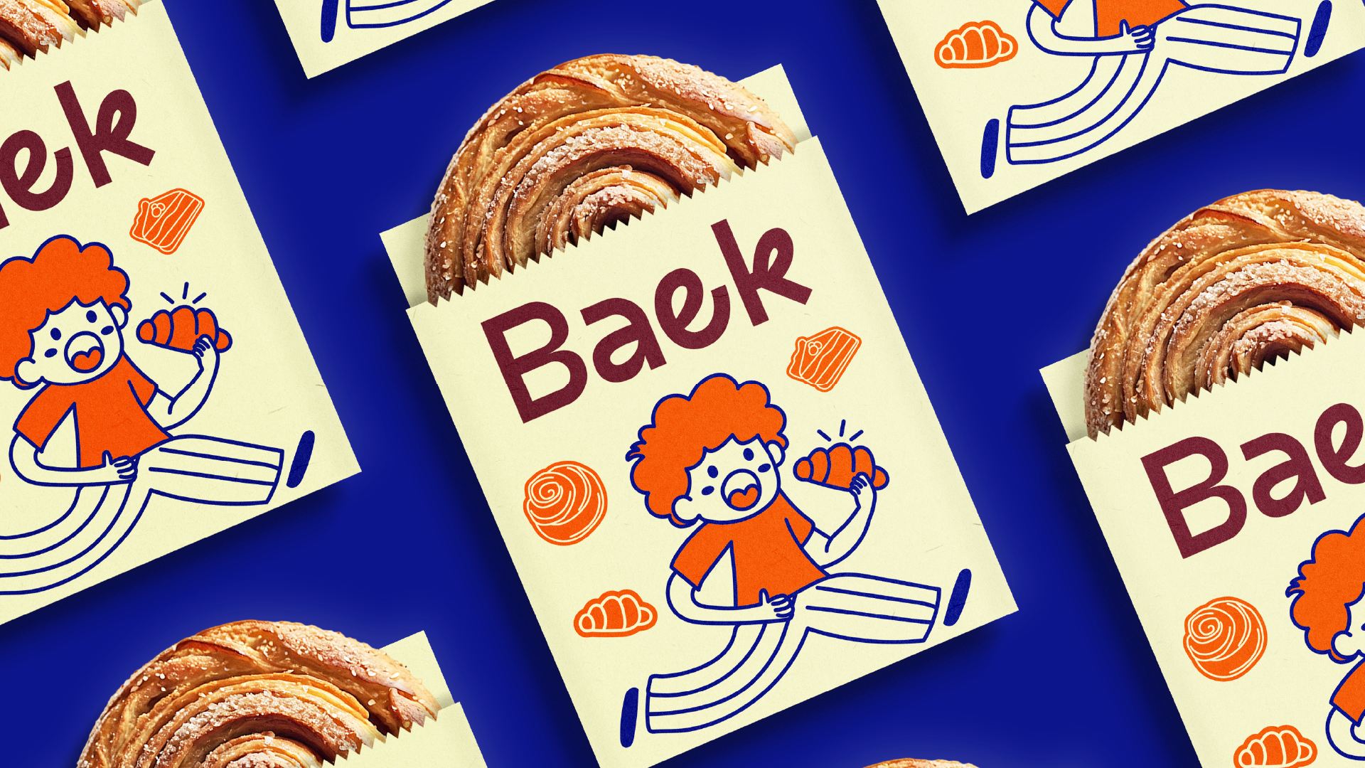 BAEK Modern Korean Bakery Branding Design bakery branding design branding design graphic design illustration label design logo packaging design retail design