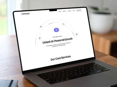 AI Penguin - Website ai b2b funding human outcraft penguin purple saas seed simple startup ui ui design ui ux design user experience user interface ux ux design web design website
