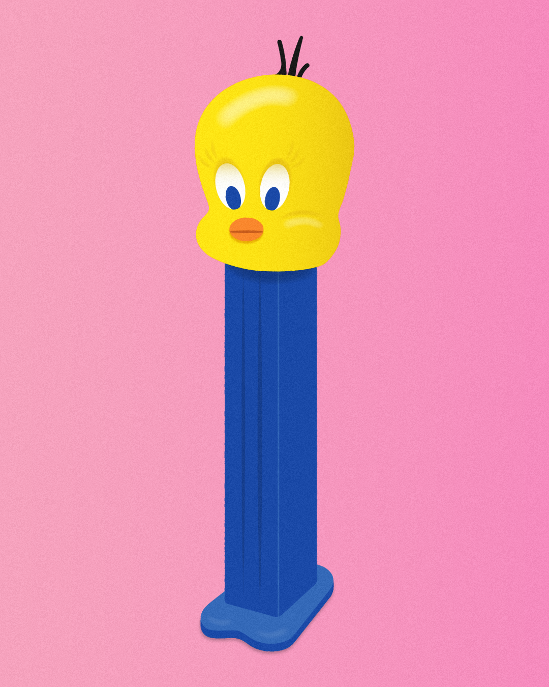 Tweety Bird PEZ Dispenser bird candy cartoon character childhood cute dispenser food illustration jerry looney tunes merrie melodies nostalgia pez retro seinfeld sweets toys tweety vector warner bros