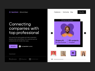 Freelance Platform bold clean freelance interface typography ui uitrends ux web web design website