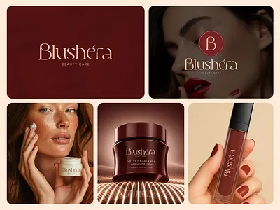Blushera - Skincare Branding Design beauty brand beauty care beauty product brand brand design brand designer brand guidelines brand identity branding makeup brand omnix omnix branding skincare skincare brand identity skincare branding skincare product