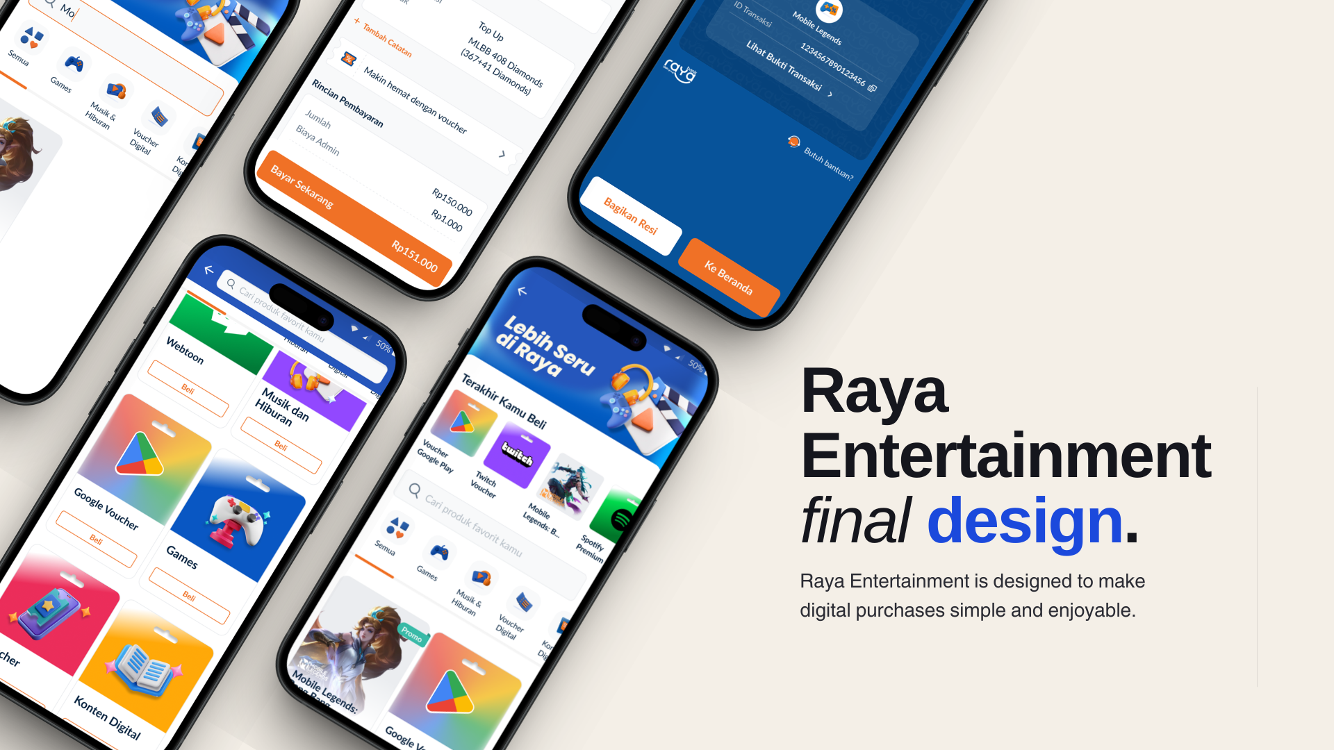 Raya Entertainment.Digital entertainment hub inside banking apps apps design banking apps entertainment purchasing apps fintech product design purchasing apps uiux design