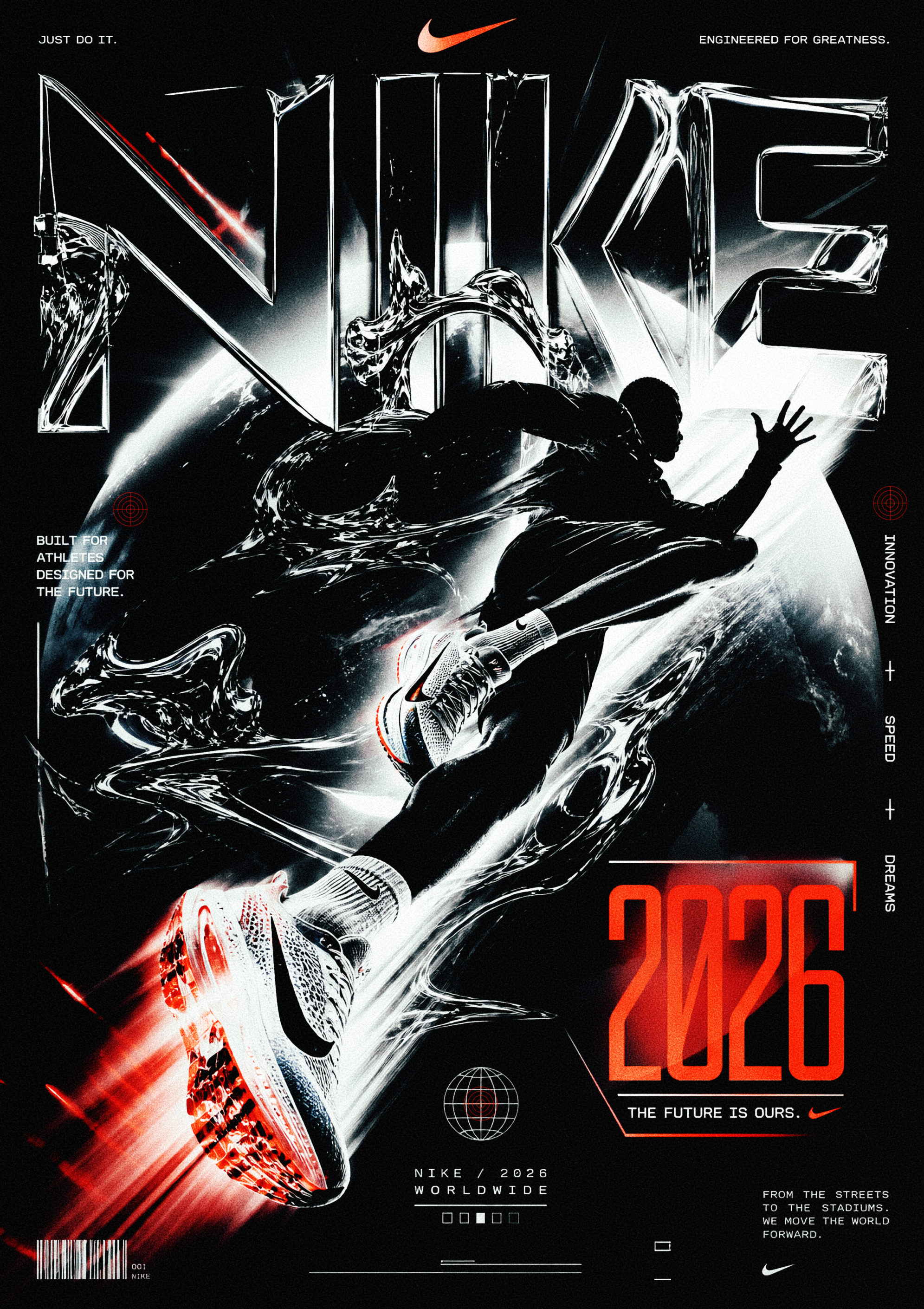 poster NIKE branding design dribbble graphic design illustration poster typography