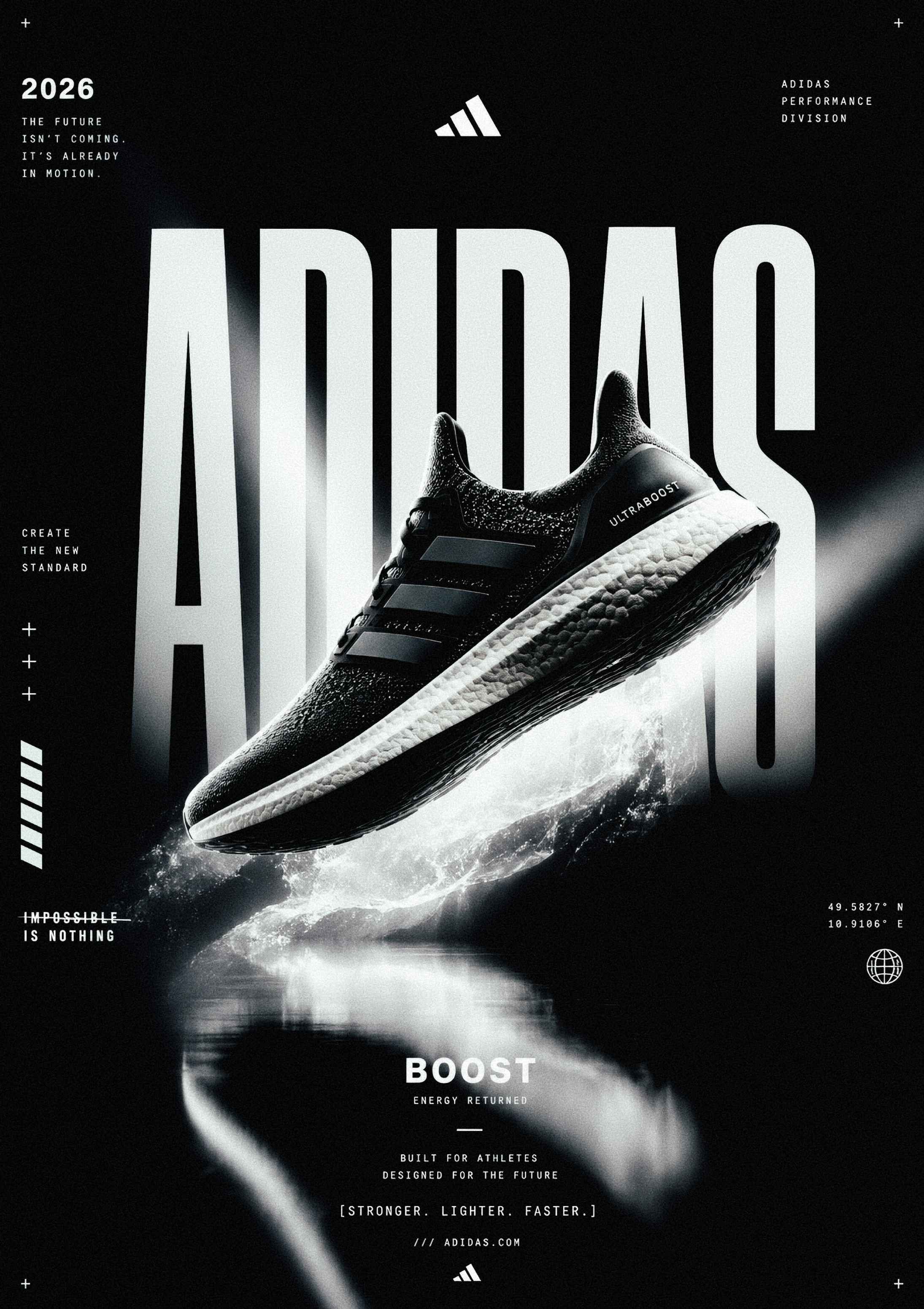 poster ADIDAS branding design dribbble graphic design illustration poster typography