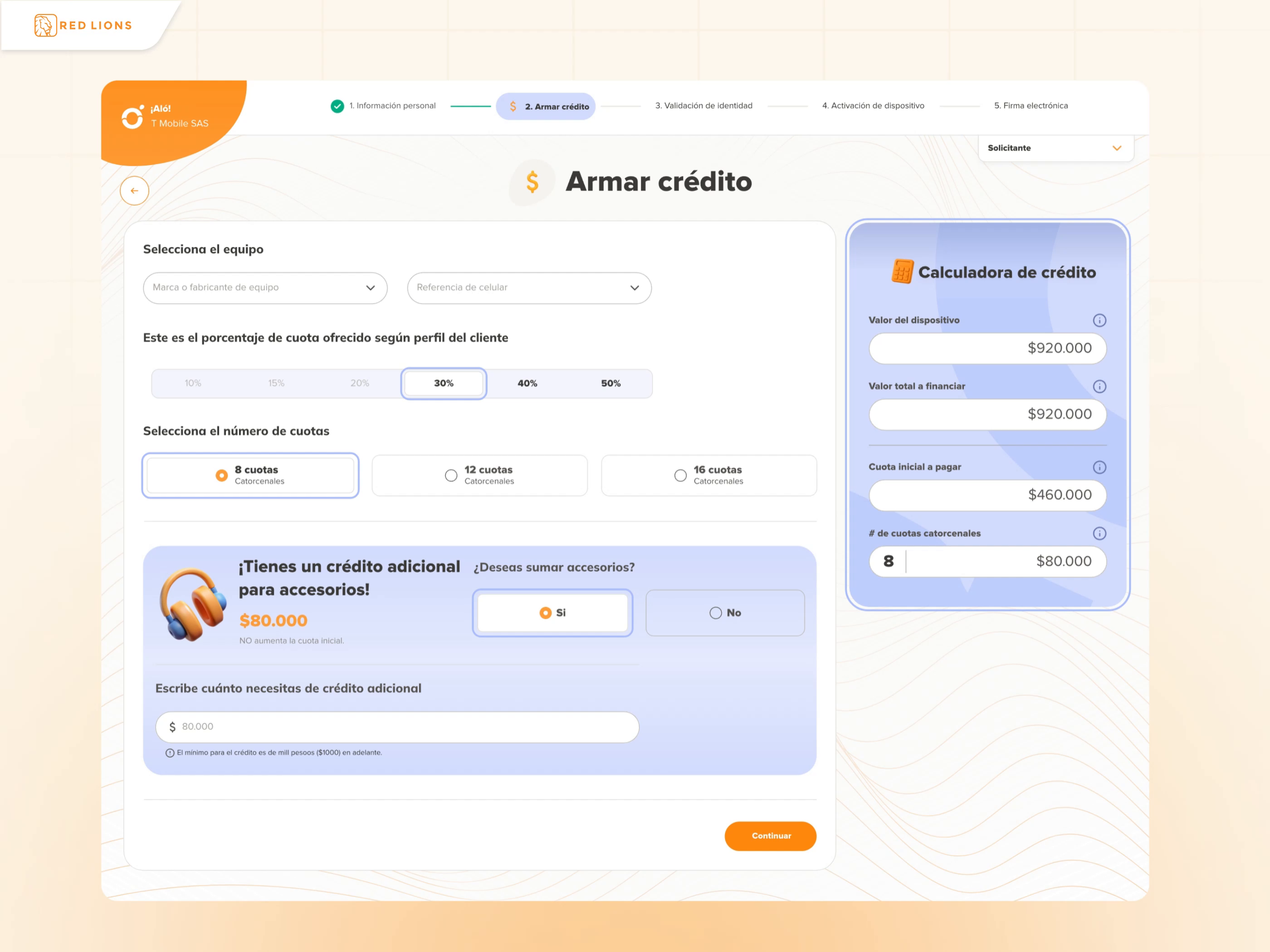 Example of Fintech Credit Application Flow – Loan & Financing UX Design