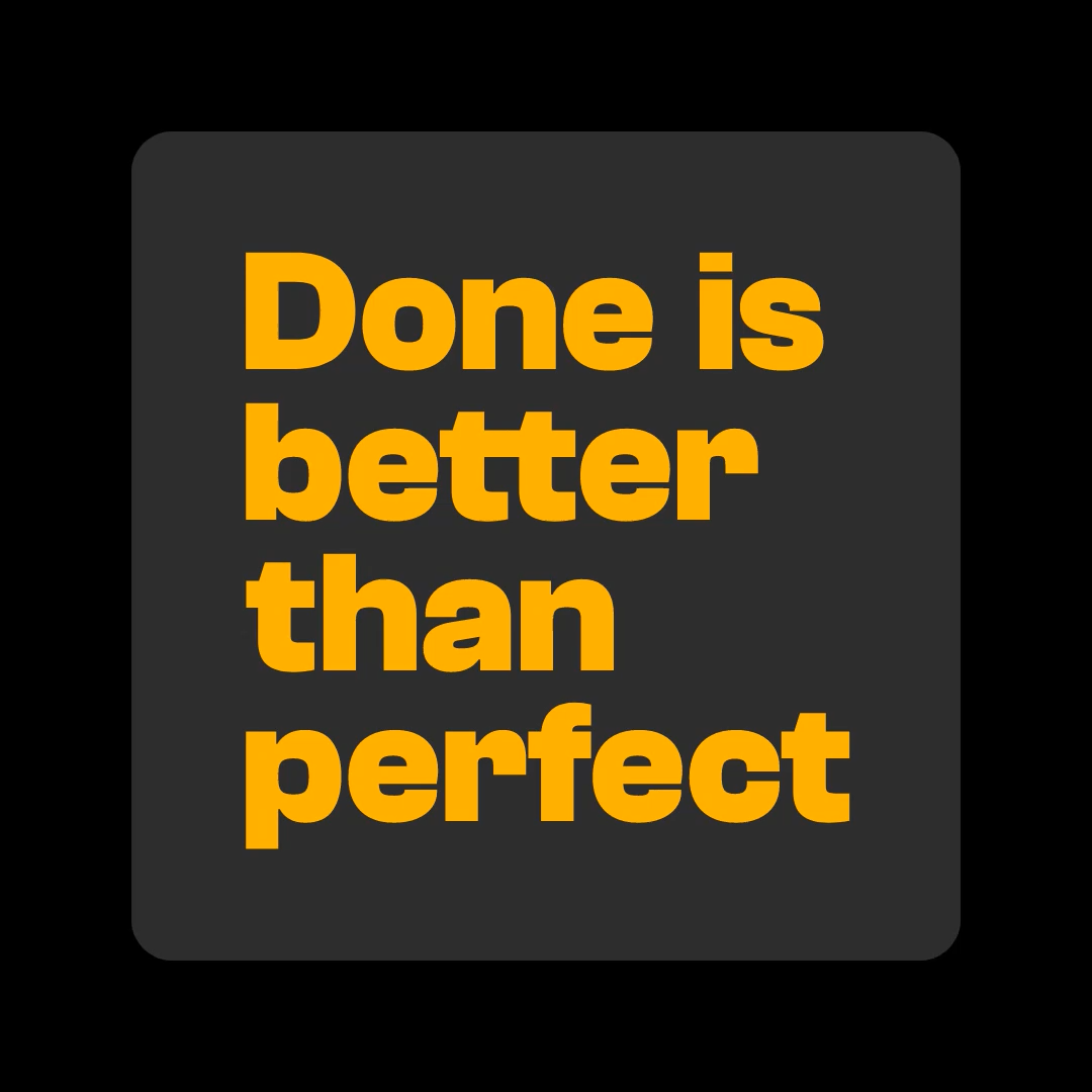 Done is better than perfect! animation kinetictype kinetictypography motiondesign motiongraphics typography