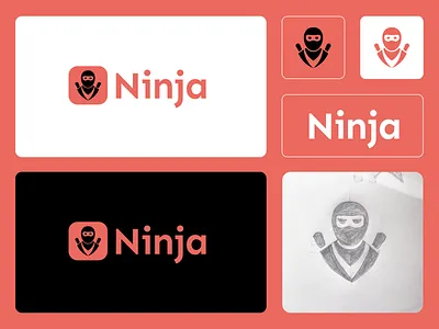 Modern Ninja Mascot Logo for IT Monitoring Platform app branding app icon cyber security it monitoring japanese culture katana logo logo design mascot logo minimal modern logo ninja saas samurai server management software design software logo startup logo sword
