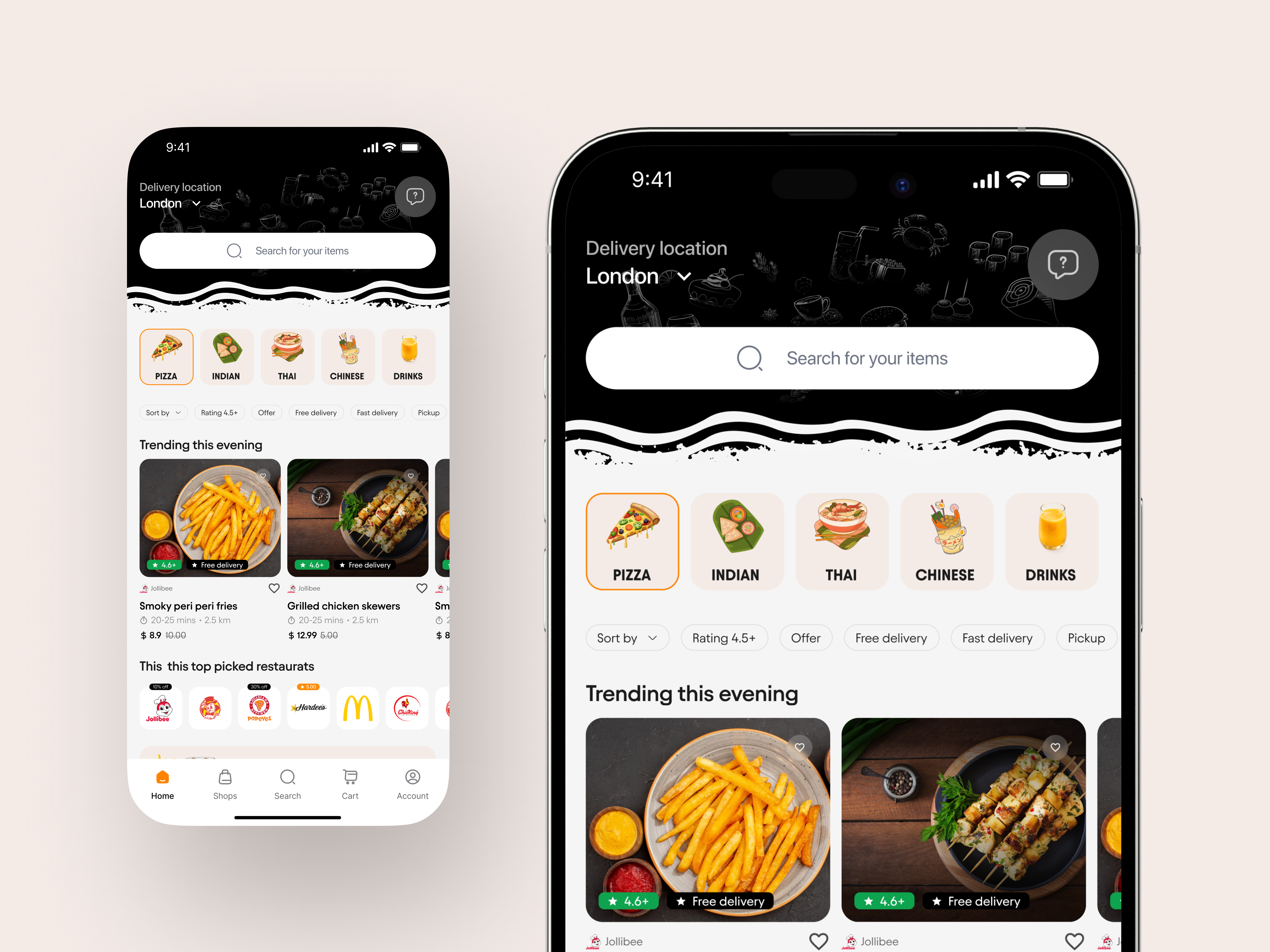 Food delivery mobile app UI design app design dashboard delivery app dribbble figma food app food delivery food marketplace food ordering ios app minimal ui mobile app product design restaurant app startup design ui design ux design