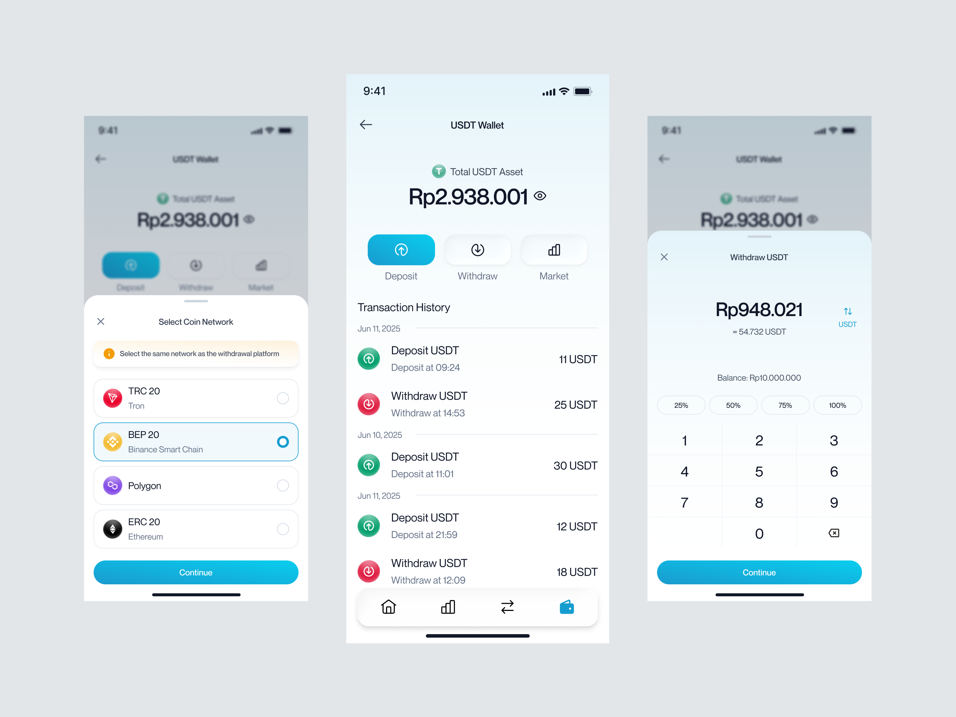 Indodax Redesign - Cryptocurrency Wallet