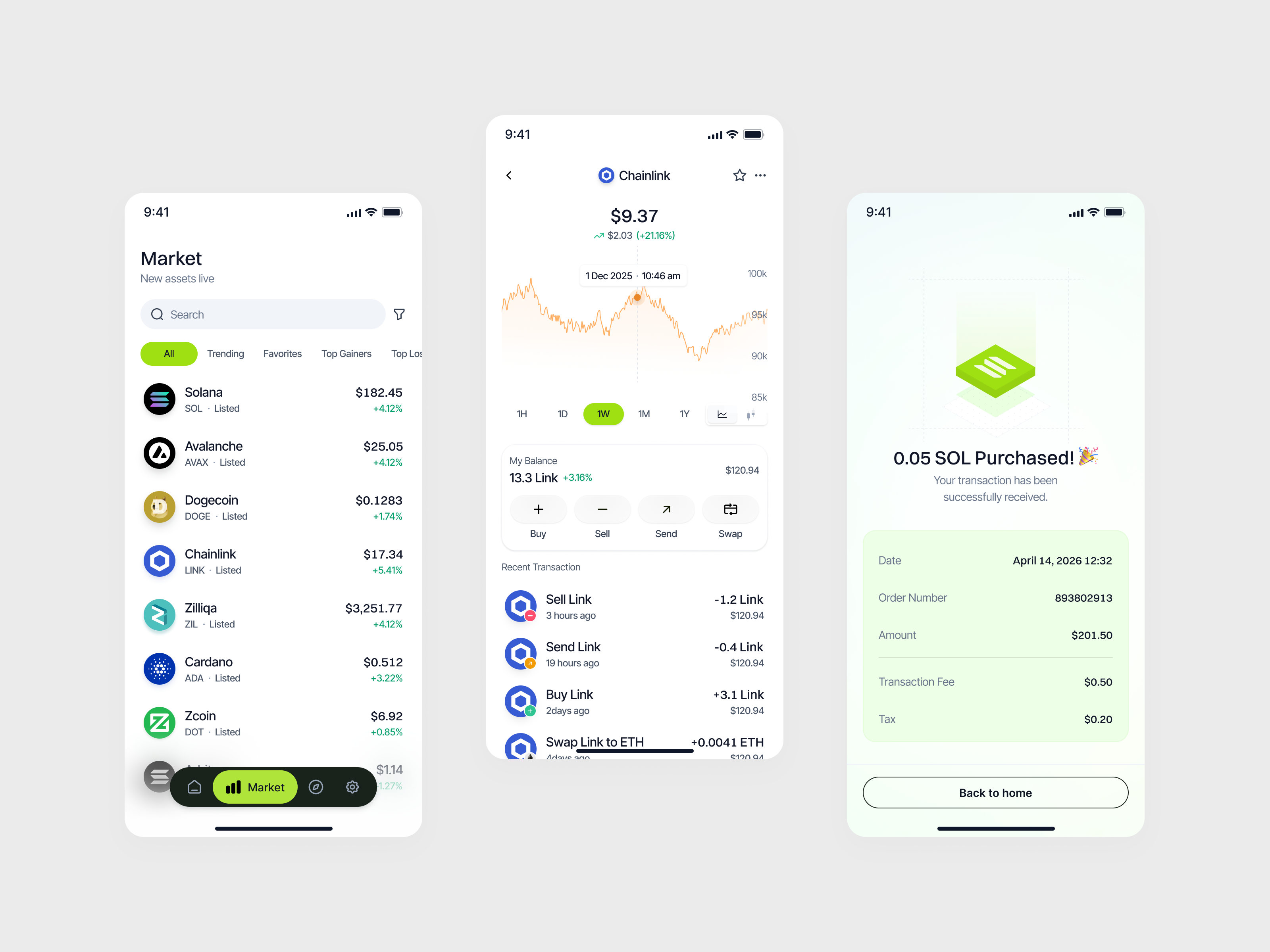 Payvexx - DeFi Mobile App Market Feature