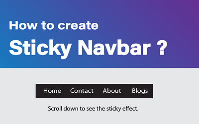 How to create sticky navbar animation branding css design frontend graphic design html illustration