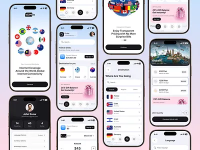 WorldSIM – Borderless Mobile Data connectivity app digital sim esim app design esim connectivity esim mobile app fintech app design global app globalconnectivity mobile app mobile app design mobile network network provider roaming esim sim activation app trending esim webapp vacation planning app virtual sim web wifi app design worldwide data