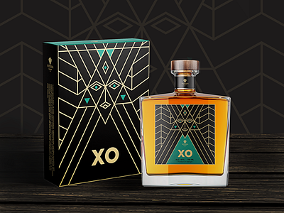 Label and packaging design for "Winera XO" alcohol branding cognac creative design illustration label packaging simple vector xo