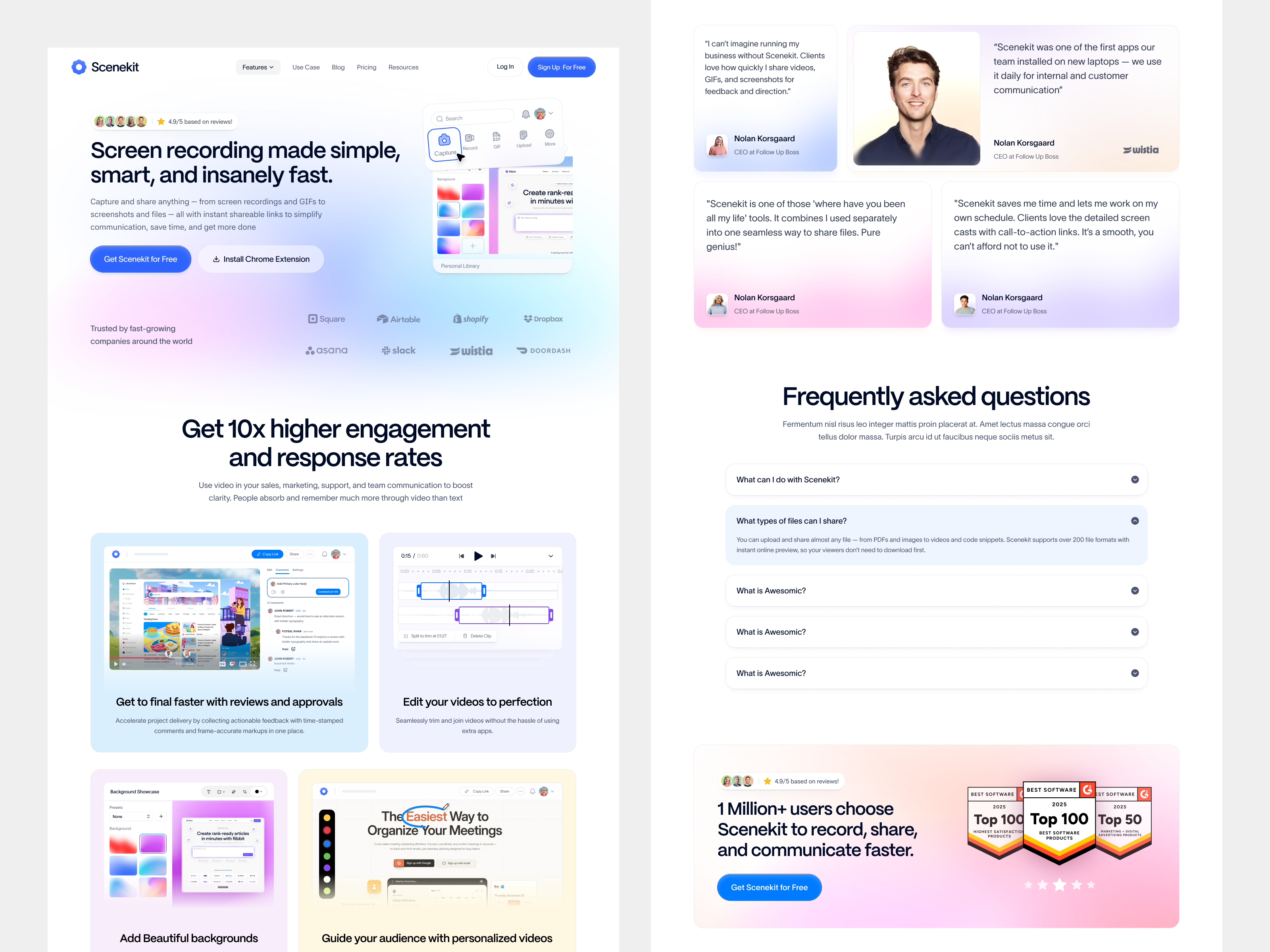 Scenekit – Screen Recorder Website UI