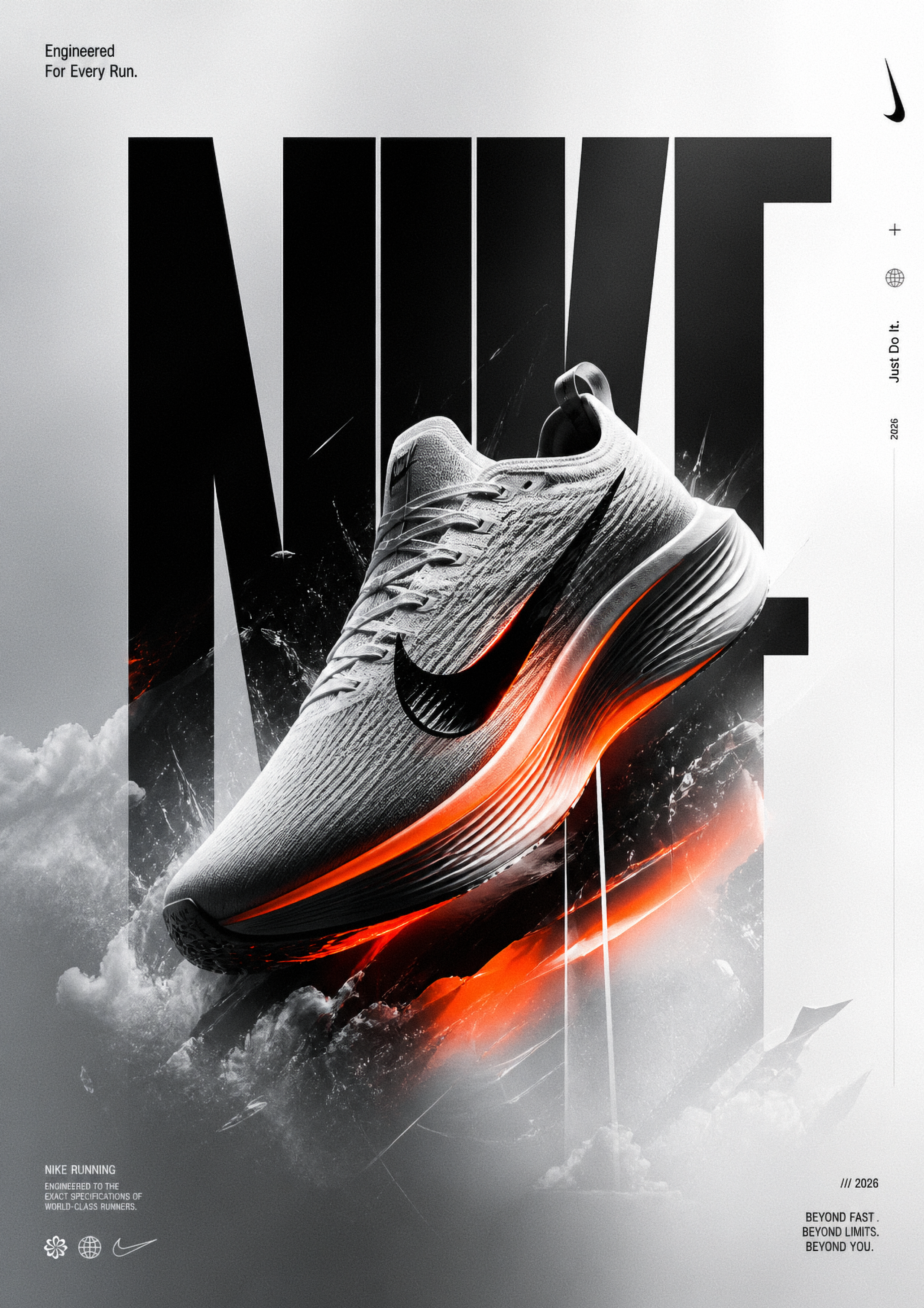 poster NIKE branding design dribbble graphic design illustration logo poster typography ui vector