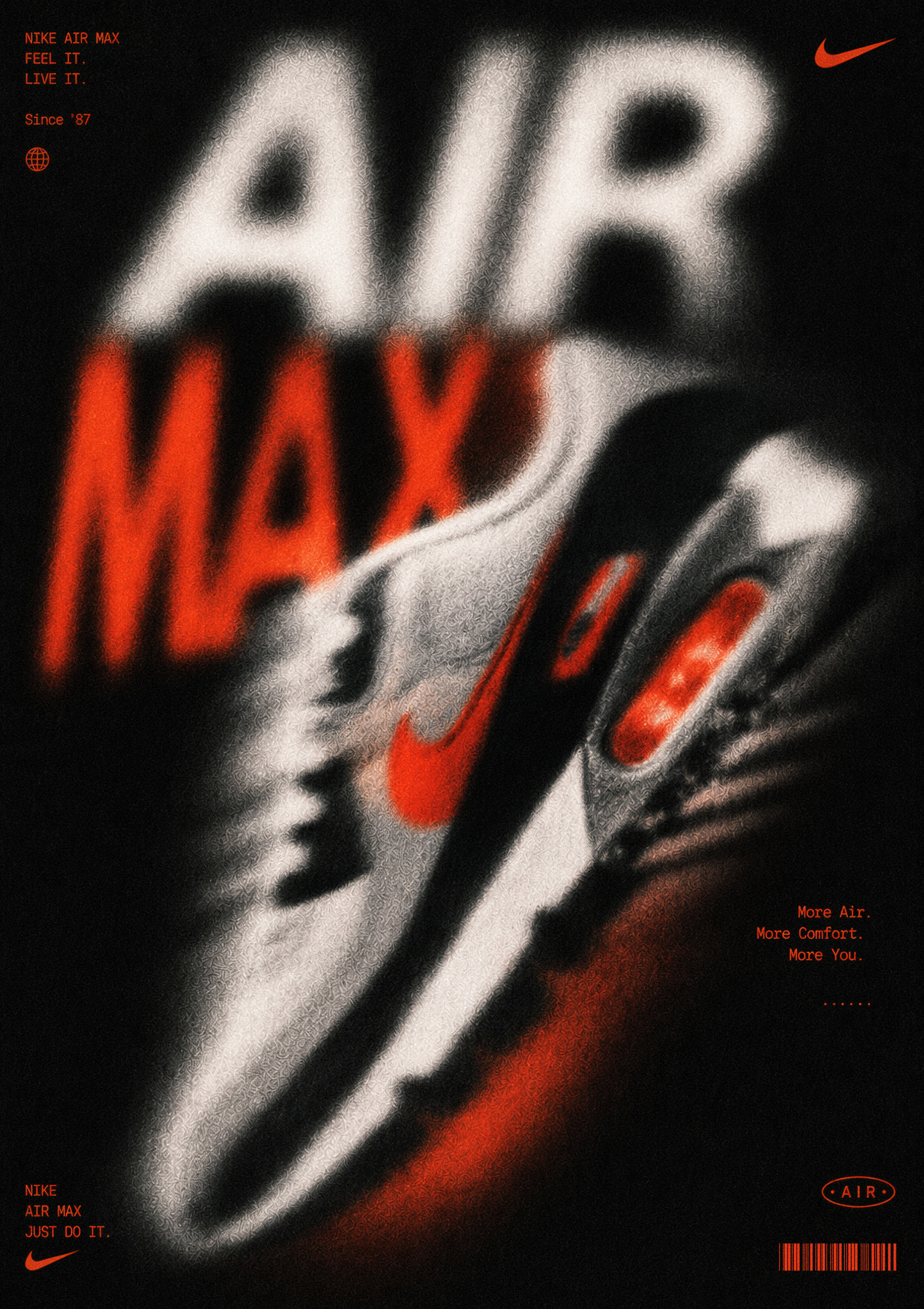 poster NIKE 3d animation branding design dribbble graphic design illustration logo poster typography ui vector