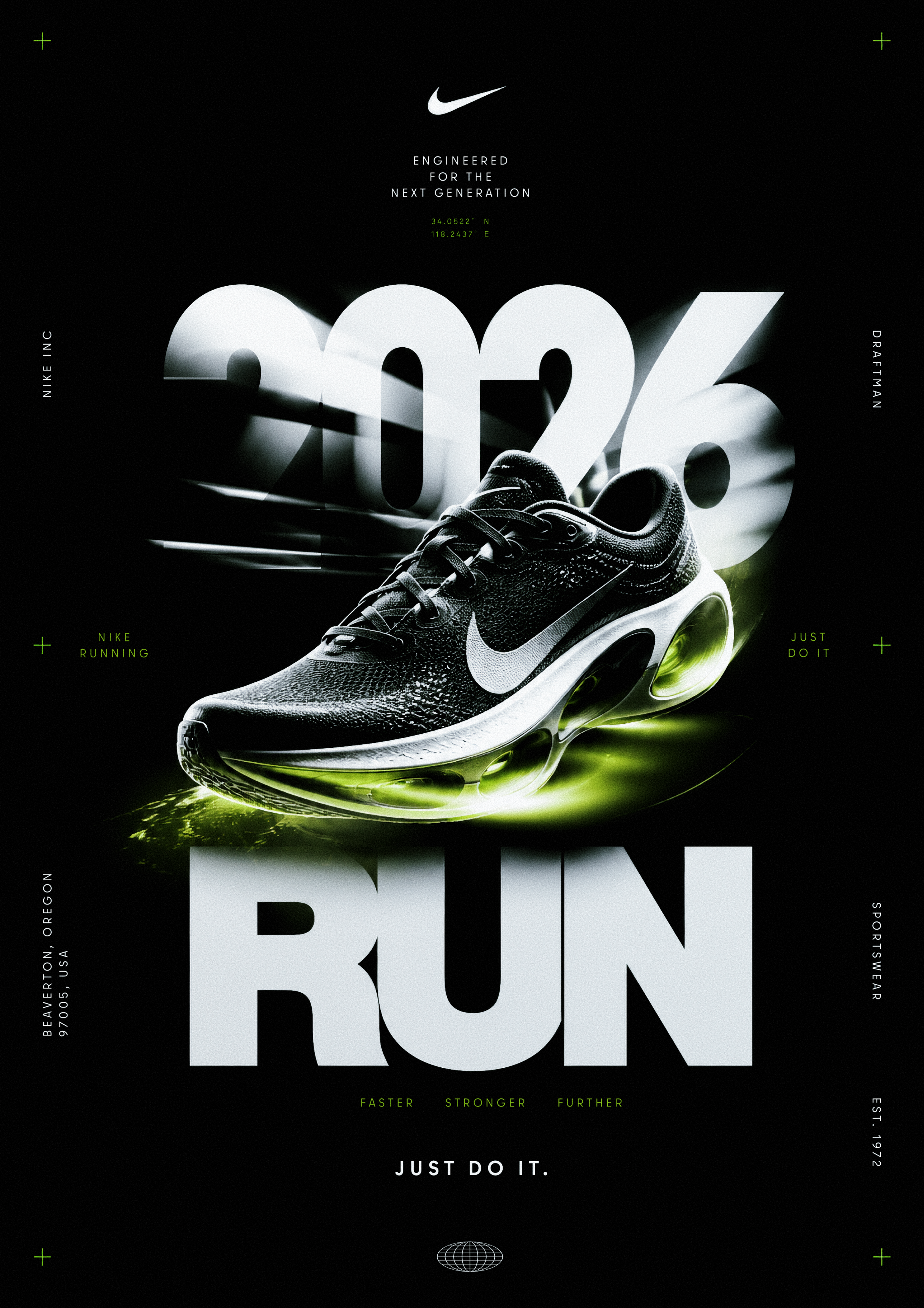 poster NIKE branding design dribbble graphic design illustration logo poster typography ui vector