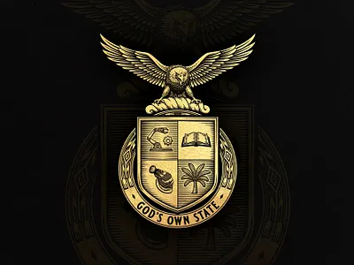 Abia State - Official Coat of Arms Design badge branding coat of arms crest drawing eagle emblem engraving graphic design hand drawn heraldry illustration institutional logo logo design seal stamp