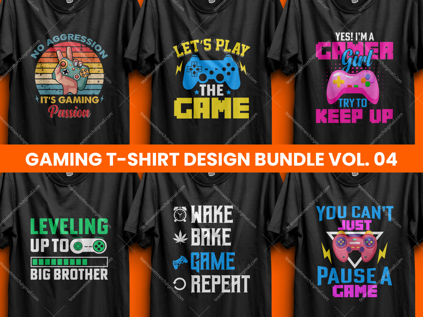 Game T Shirt designs themes templates and downloadable graphic