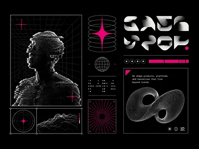 Cyberpunk HUD Interface — Futuristic 3D Wireframe Graphics 3d abstract branding cyberpunk dark mode digital art futuristic geometric glitch graphic design hud neo brutalism poster design sci fi techwear typography ui vector wireframe y2k