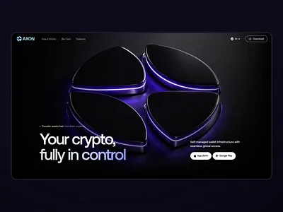 Axon Crypto Landing Page animation banking blockchain crypto crypto platform crypto trading crypto wallet cryptocurrency finance finance landing page fintech fintech design fintech landing page investment landing page platform prediction market saas trading web design