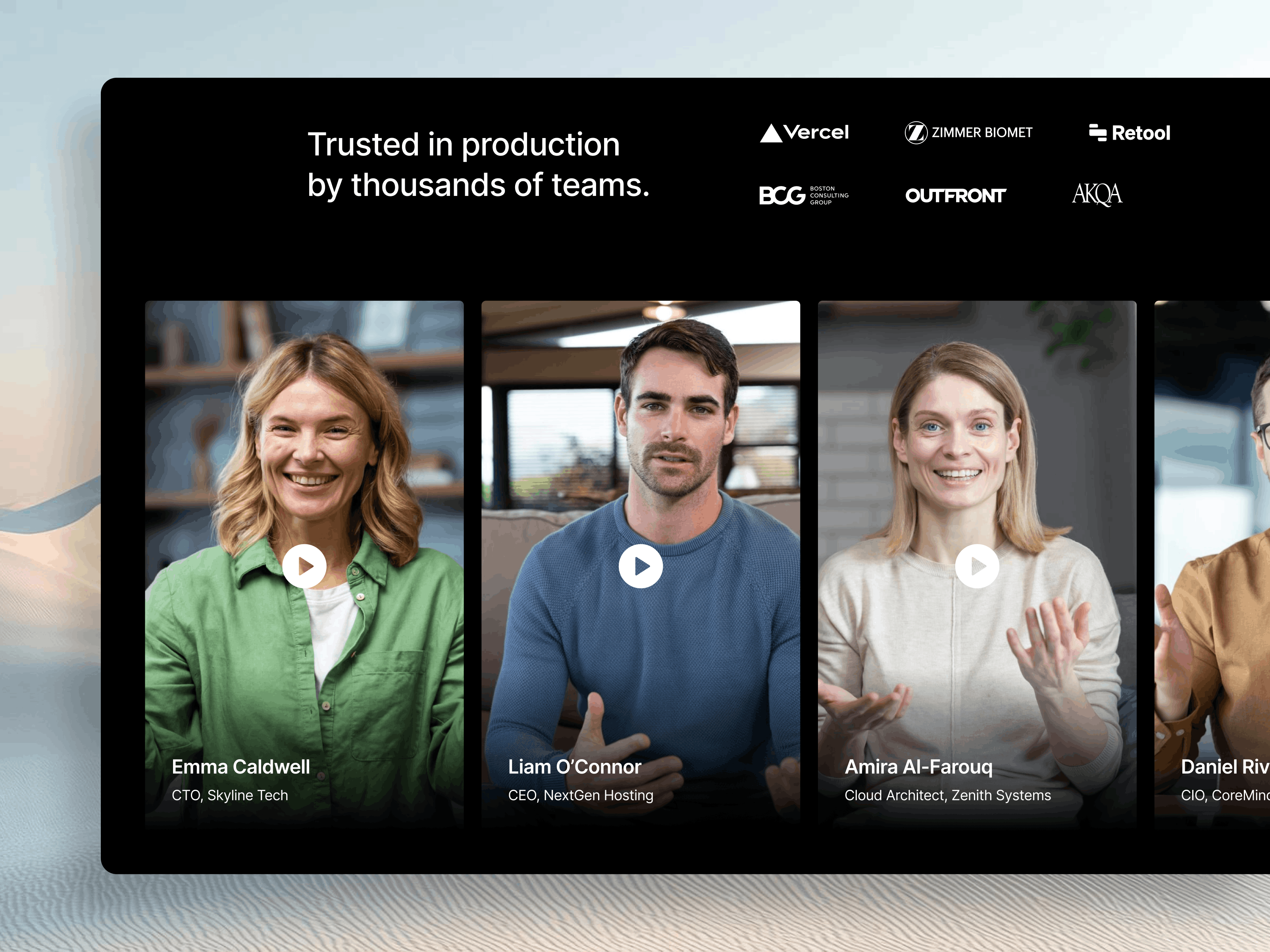 Modern Customer Testimonials Section for Landing Pages design ui ui design ui designer ux ux design web design