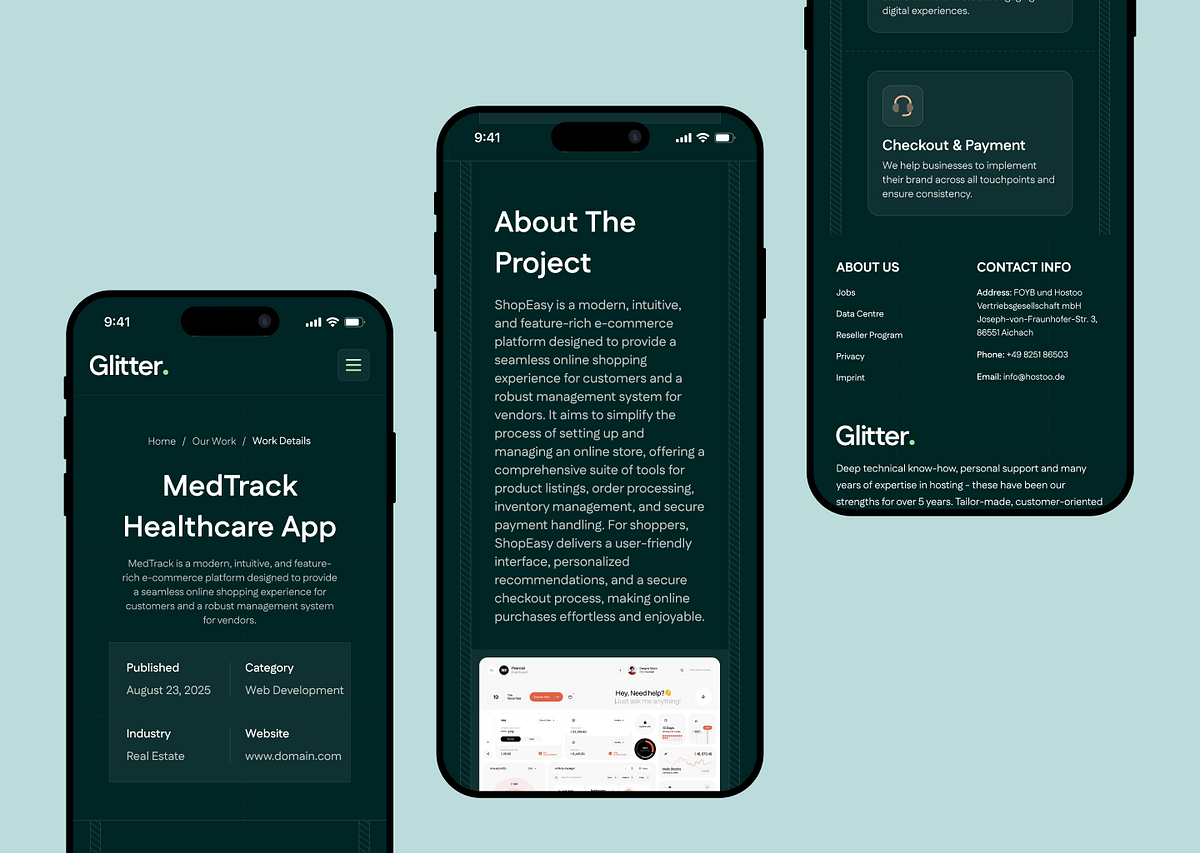 Project Details Page in Website Design UI Image 1