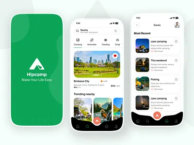 Camping Mobile App UI adventure android app booking app camp camping camping app dashboard design ios mobile mobile app social media tour travel app travelling trip ui ux web