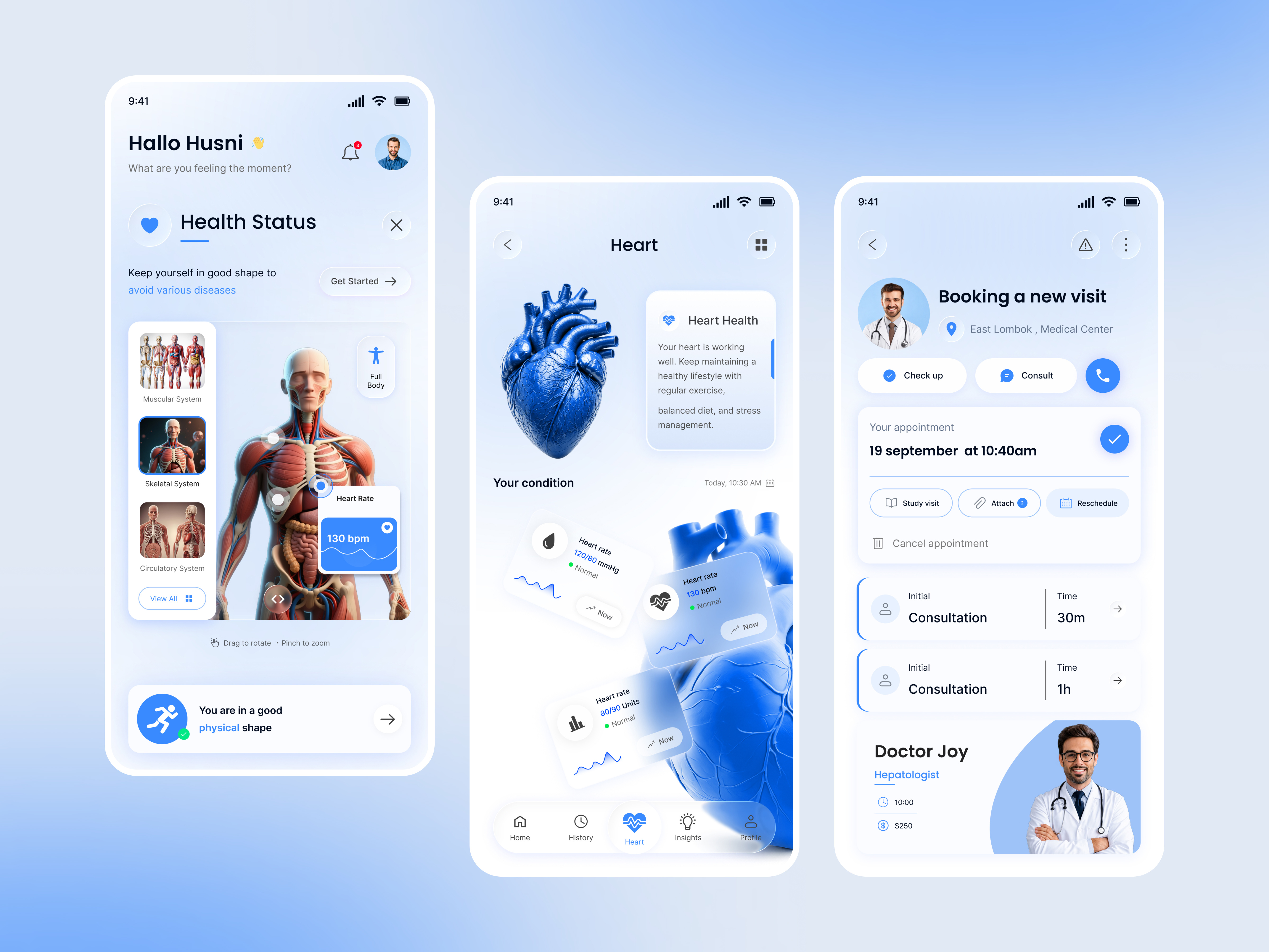 AI-Powered Healthcare & Wellness App ai healthcare ai powered app design figma design health dashboard healthcare app healthtech medical medical app mobile ui ui design ux design
