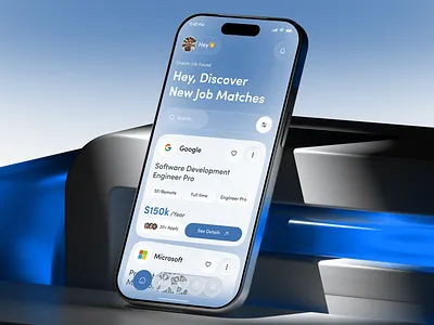 Job Search Mobile App Redesign app app redesign career app career discovery app design hiring dashboard hiring platform hr tech job finder app job search app recruitment app ui web